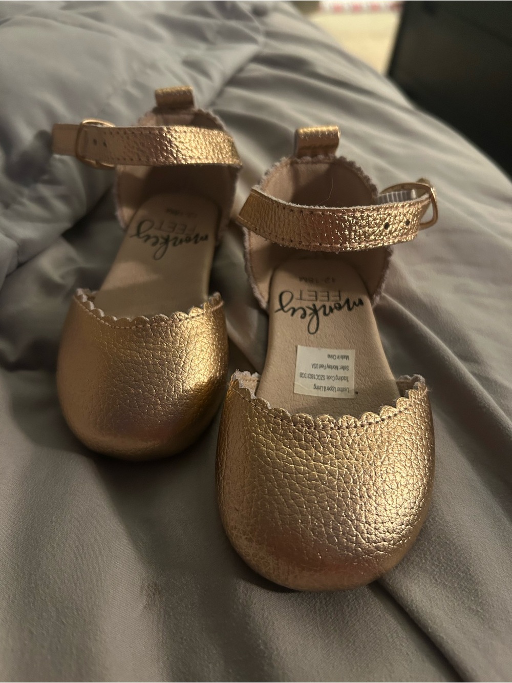 Monkey Feet Rose Gold Girls' Mary Jane Dress Shoes